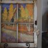 The original painting has been mounted in an old window.
Acrylic on masonite
24x24